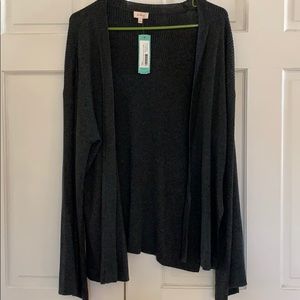 Pixley ribbed bell sleeve cardigan NWT L